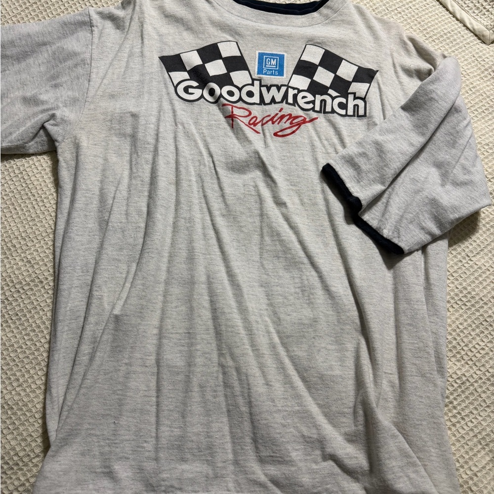 Vintage GM Parts Goodwrench Racing NASCAR Auto Racing Shirt XL Gray Black